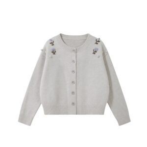 Button-Down Floral Sweater